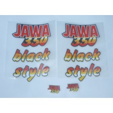 SAMOLEPKY SADA NA KAPOTÁŽ - JAWA 350 BLACK STYLE
